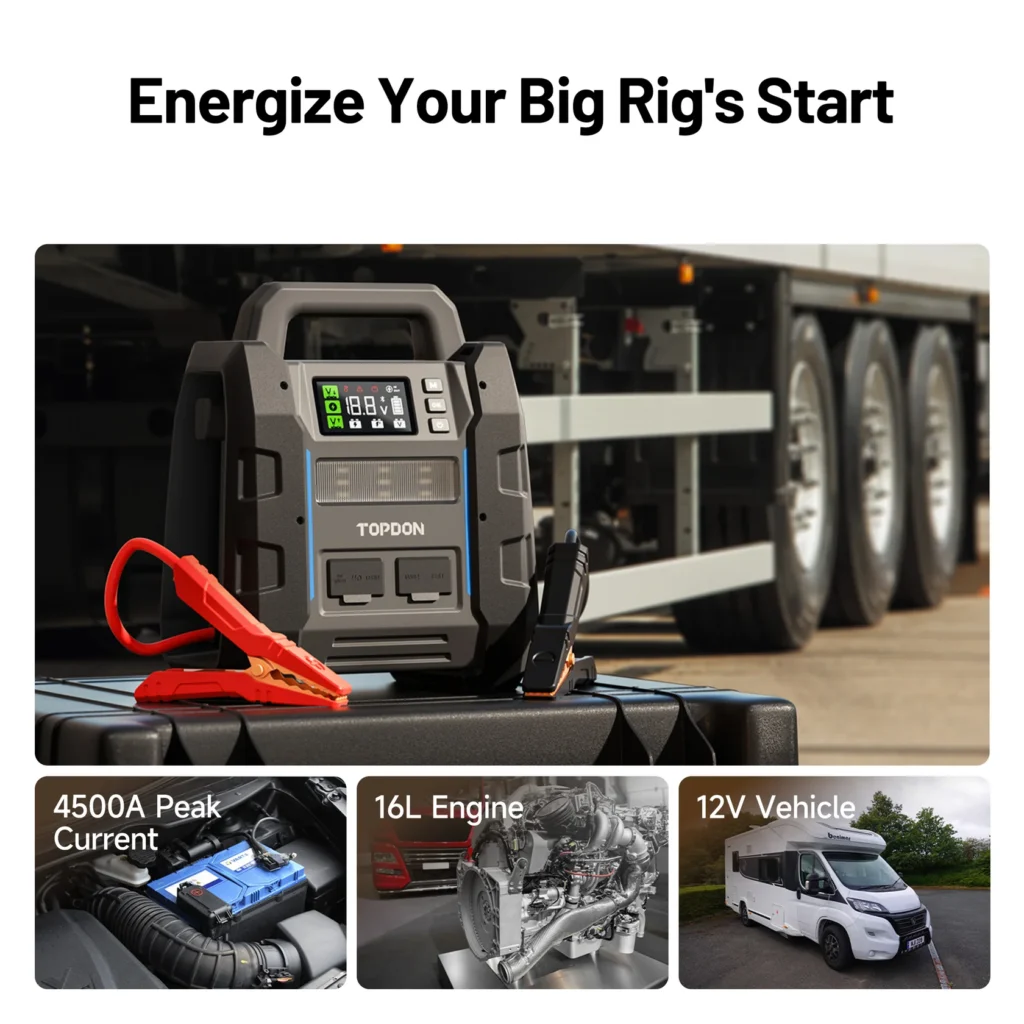 Profesionálny štartovací zdroj TOPDON V4500 Plus pre 12 V vozidlá