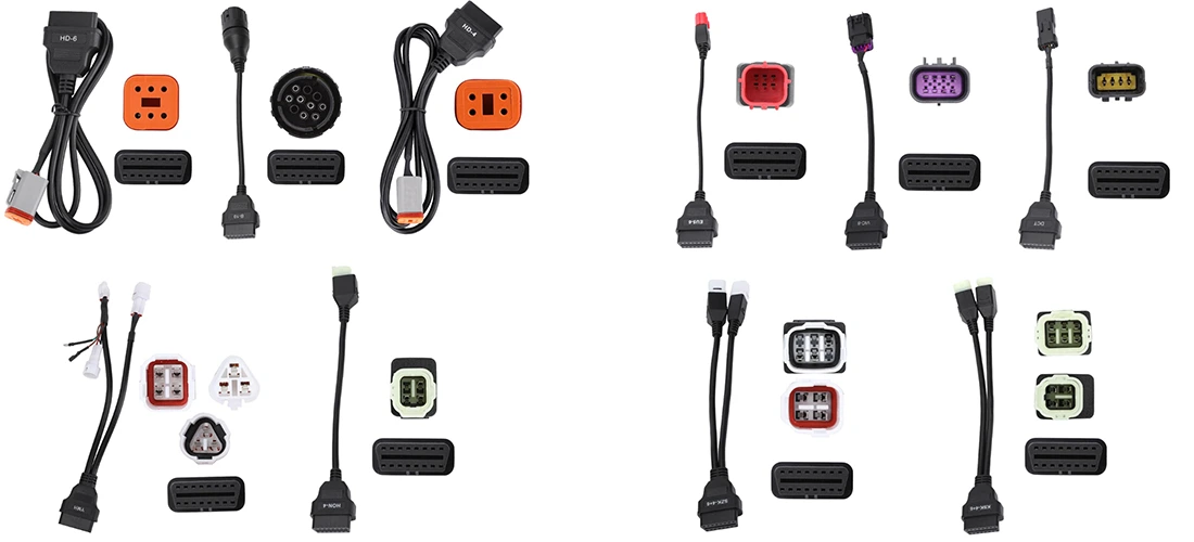 LAUNCH Motorcycle Diagnostic Connector Kit 2.0 – sada adaptérov pre motocykle – Obrázok 2